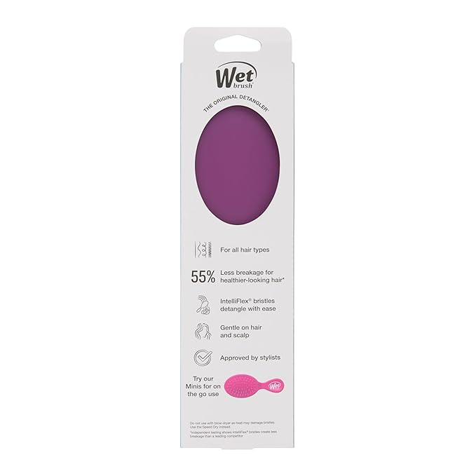 Wet Brush Original Detangler Hair Brush, Purple Frost - Ultra-Soft IntelliFlex Bristles - Detangling Brush Glides Through Tangles For All Hair Types (Wet Dry & Damaged Hair) - Women & Men