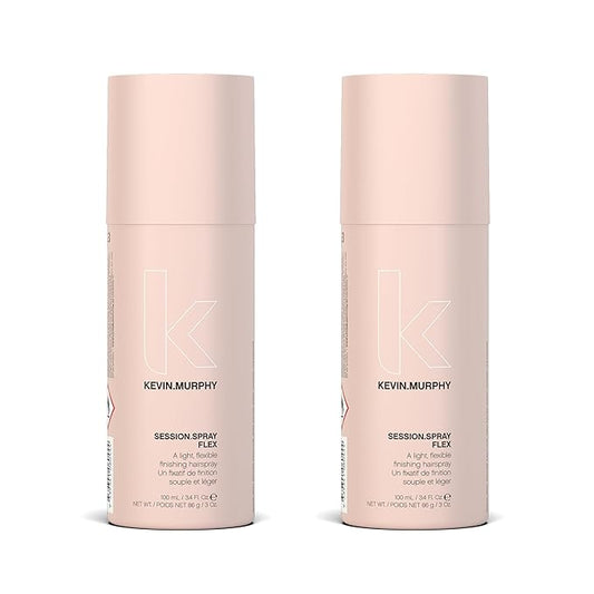 KEVIN.MURPHY SESSION.SPRAY FLEX - Flexible Finishing Hair Spray - For All Hair Types - Lightweight Hold - Humidity Resistant Hair Care - Travel Size - 100 mL / 3.4 fl oz (Pack of 2)