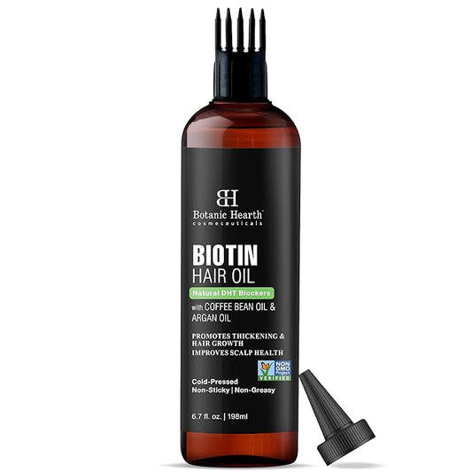 Botanic Hearth Hair Oil for Hair Growth & Home Hair Perm Kit| Strengthening Dry, Frizzy, Damaged Hair & Scalp Treatment | Biotin Hair Oil – 6.7 Fl Oz