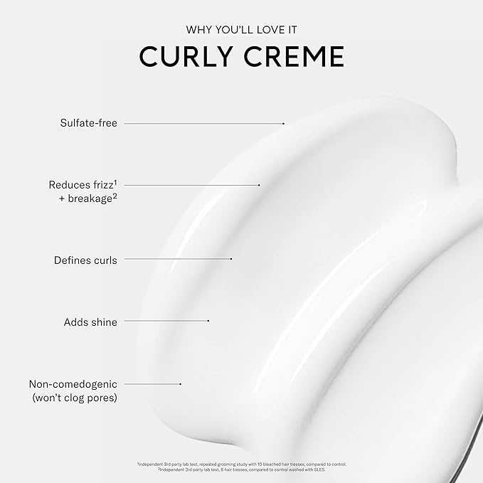 SEEN Curly Creme - Scented - Non-Comedogenic & Curl Defining Styling Hair Cream- Reduces Frizz- Heat Protectant- Safe for Sensitive Skin