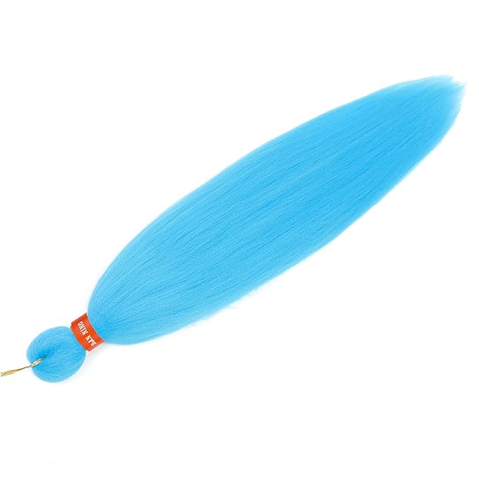 Sky Blue Pre Stretched Braiding Hair 30 Inch 2 Packs Professional Yaki Texture Festival Braids Box Crochet Twist Hair Extensions