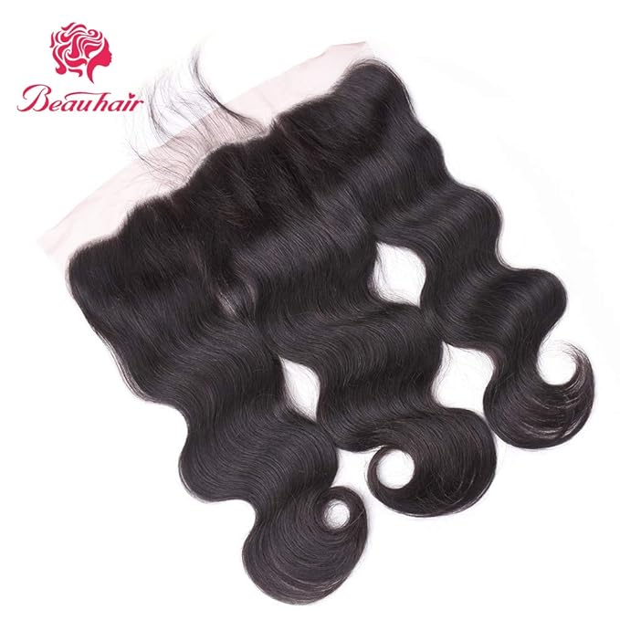 3 Bundles with Frontal Brazilian Virgin Hair, 13x4 Lace Frontal with Bundles Brazilian Body Wave 3 Bundles with Frontal 100% Unprcessed Human Hair Extension (18 20 22+18" Frontal)