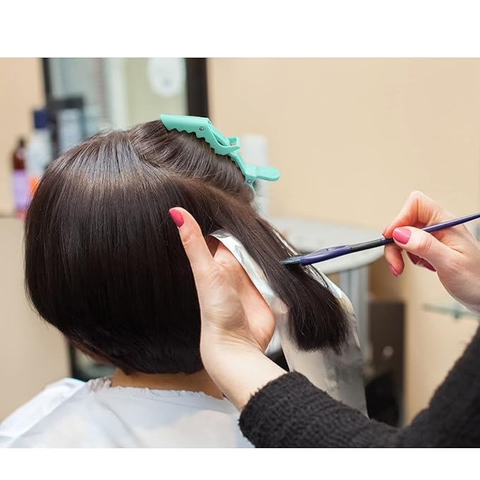 Ondder 14 Pcs Lake Blue Alligator Hair Clips for Styling Sectioning Large Salon Pro Hair Clips Barber Clips for Coloring Cutting Big Salon Clips for Hair Styling Accessories for Women Men Girls Teens