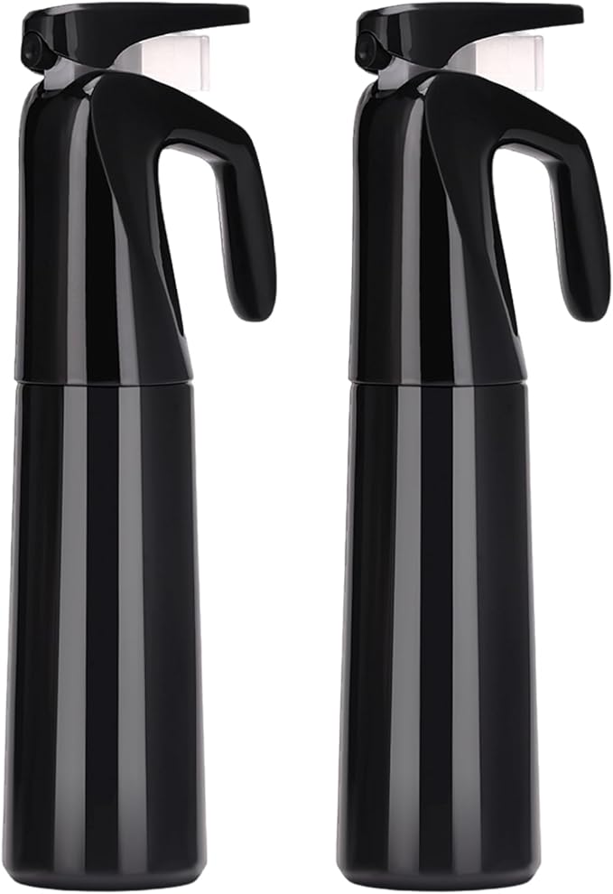 NIDONE Barber Spray Bottle, 2PCS 300ml Continuous Spray Bottle, Refillable Hair Mister, Hair Bottles for Hairstyling, Cleaning, Salons