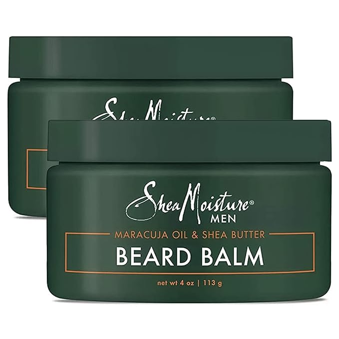 SheaMoisture Beard Balm for Men, 2-Pack – Moisturizing Shea Butter & Maracuja Oil, Gifts for Men, 4 Oz Ea