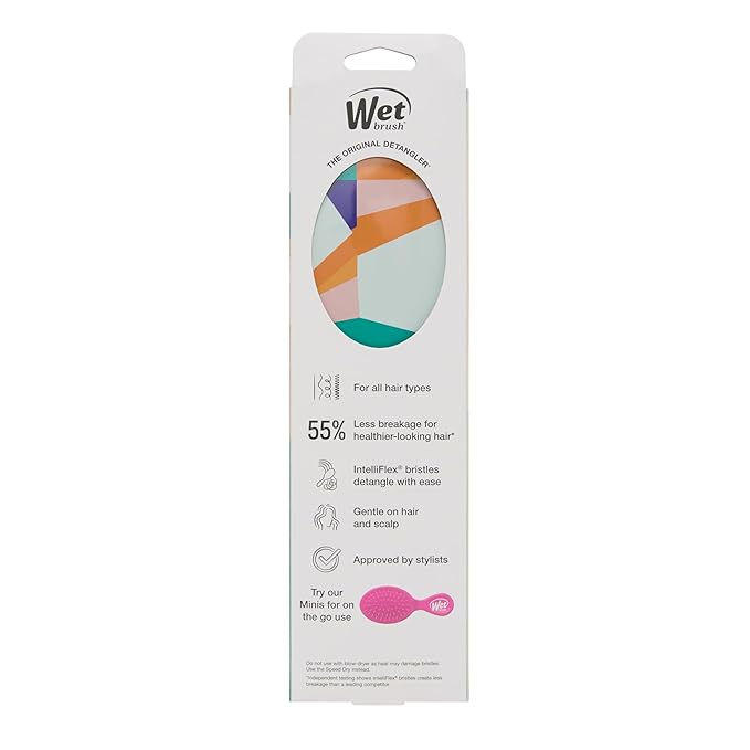 Wet Brush Original Detangler Hair Brush, Flag Up (Artful Ace) - Ultra-Soft IntelliFlex Bristles - Detangling Brush Glides Through Tangles For All Hair Types (Wet Dry & Damaged Hair) - Women & Men