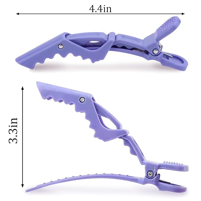24 Pack Alligator Hair Clips, Professional Clips for Hair Sectioning, Hair Styling Accessories for Women Men Girls Teens,Multicolor（Blue，Black，Purple ，Light Purple ，Orange）