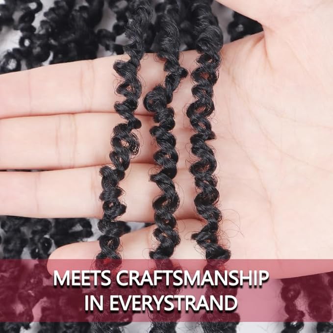 Yanky Twist Crochet Hair, PILLUGER Yaki Twists Hair Micro Spring Twist Braids,9 Packs Pre-looped passion Twist Brown Senegalese With Curls Crochet Synthetic Hair Extensions（16-1B）