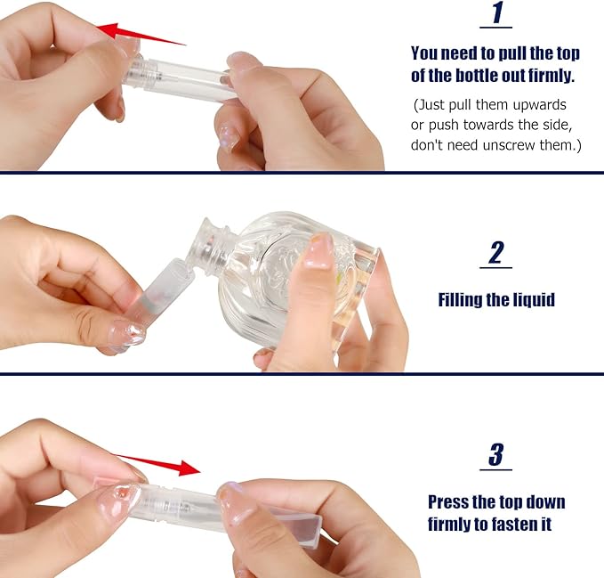 Fandamei Mini Spray Bottle, 10 Pack 5ml Mini Plastic Spray Bottle Empty, Fine Mist Refillable Mini Perfume Bottle, Perfume Atomizer, Small Sample Containers, Plastic Portable Travel Bottle, Clear