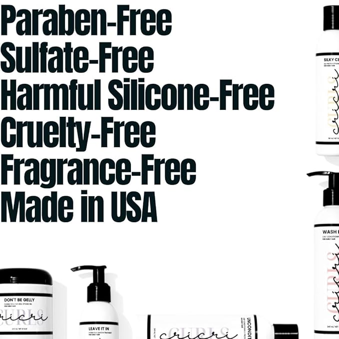 Don't Be Gelly- Lightweight Styling Gel for Curly Hair, Fragrance Free, Paraben Free, Sulfate Free, 8 oz