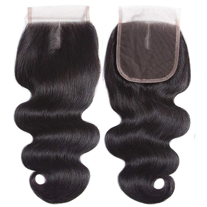 Beauty Princess Body Wave Human Hair 3 Bundles with Closure Double Weft 10A Brazilian Hair Bundles With Closure (14/16/18+12Inch, 3 Bundles with closure)