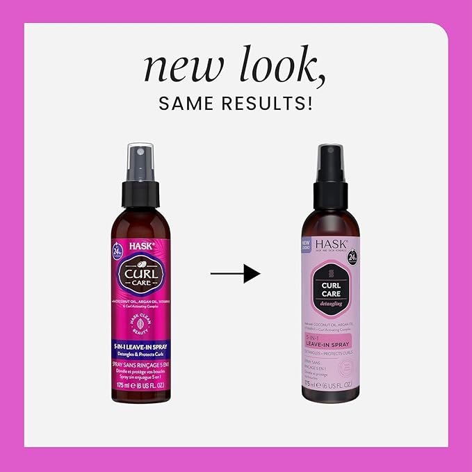 HASK 5-in-1 Leave-In Conditioner Duo (6oz-Qty 2) & Deep Conditioner Packette, Color Safe, Sulfate-Free, Paraben-Free, Gluten-Free, for All Hair Types (Curl Care)