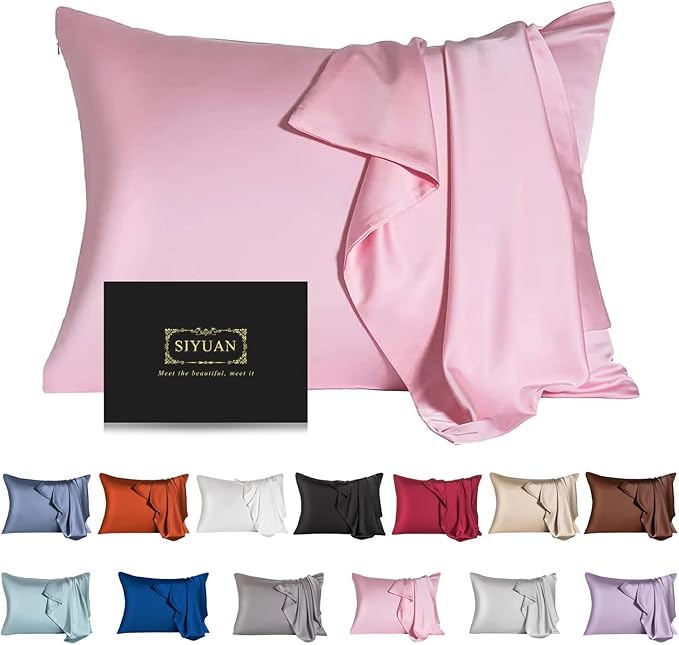 Mulberry Silk Pillowcase for Hair and Skin,Toddler Size Kids Silk Pillow Case with Hidden Zipper,Allergen Proof Dual Sides Soft Breathable Smooth Silk Pillow Cover(Toddler,Pink)