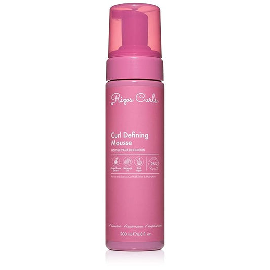 Rizos Curls Curl Defining Mousse – Lightweight Foam for Volume & Hydration – Shine & Definition for Every Curl Pattern: Wavy, Curly, Coily 1a–4c Hair Types – Sulfate & Paraben Free | Hydrate & Define, Volume & Definition, Frizz Free Shine