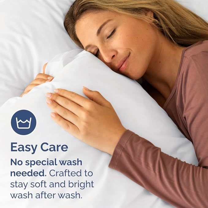 King Pillow Cases Set of 10 - Ultra Soft Hotel Quality Pillowcase Covers - Comfy & Wrinkle Free - Shrink, Stain and Fade Resistant - Easy-Care, Machine Washable Pillow Protectors - 10 Pcs Set - White