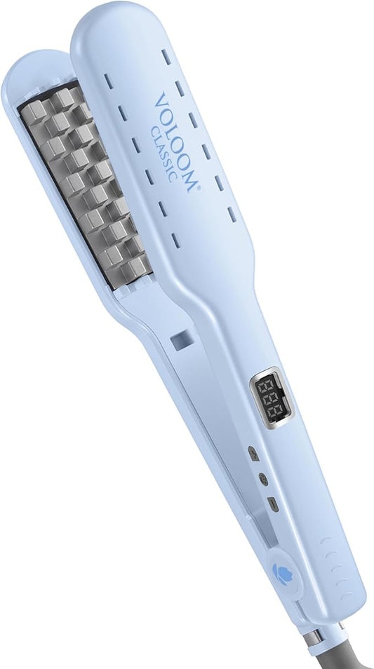 VOLOOM Classic 1-1/2” Inch Professional Volumizing Ceramic Flat Iron - Hair Volumizer & Styling Tool with Adjustable Temp & Auto Shut-Off for Lasting Volume for Thicker Hair - Heat Resistant Case
