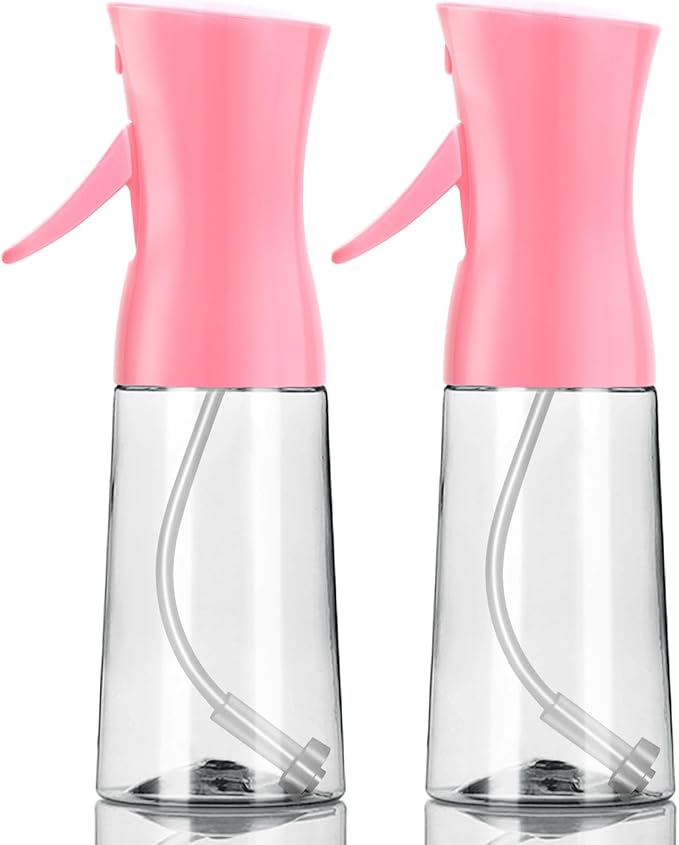 Spray Bottle,Fine Mist Spray for Hair,Ultra-Fine Continuous Spray Bottle for Skincare,Plant Care,Pet Grooming,Cleaning, Refillable Spray Container,Christmas Gift (2Pcs Light Pink)