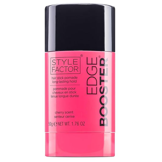 Style Factor EDGE BOOSTER Hair Wax Stick Pomade with Beeswax | Strong Hold Slick Stick for Flyaways, Edges & Baby Hair for Sleek Buns & Ponytails | Stocking Stuffers for Women Girls Teen | Cherry