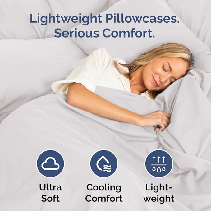 Queen Pillow Cases Set of 6 - Ultra Soft Hotel Quality Pillowcase Covers - Comfy, Cozy & Wrinkle Free - Shrink, Stain & Fade Resistant - Machine Washable Pillow Protectors - 6 Piece Set - French Grey