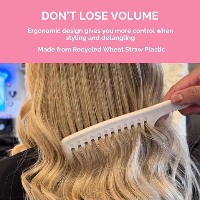 FUL: Curly Hair Products: Wide Tooth Comb for Afro, Curly, and Wavy Hair - Ideal Shower Comb for Detangling and Styling. Combs for women and also suitable as a mens comb