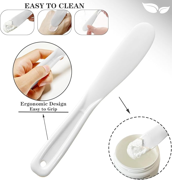 9Pcs Silicone Facial Mask Bowl DIY Face Mask Mixing Bowl for Home Salon Spa Face Skin Applicator Bowl with Stir Sticks, White