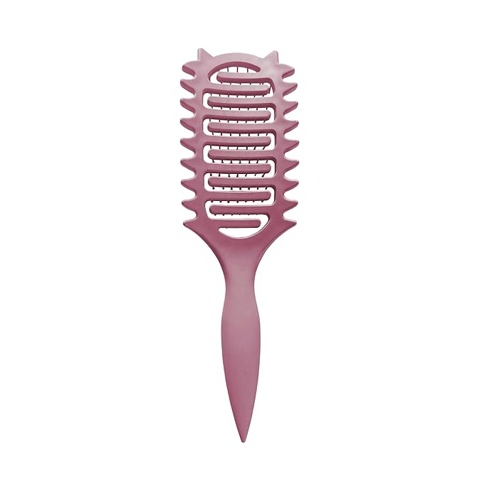 Curl Defining Brush,2025 Vented Hair Brush for Detangling Styling,Curl Brush For Curly Hair Wet,Shaping And Defining Curls For Women and Men(Pink)