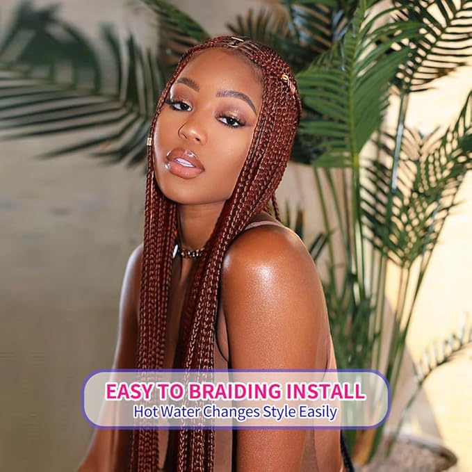 8 Pack Ombre Braiding Hair Pre Stretched - 20" 75G/Pack Premium Pre Stretched Braiding Hair Extensions, Professional Itch Free Hot Water Setting Perm Yaki Texture Prestretched Hair(#350)