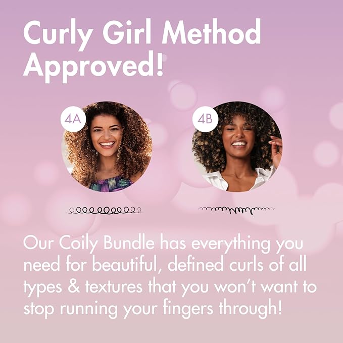 MopTop Kinky-Coily Hair Care Kit: Detox Shampoo, Gentle Shampoo, Daily Conditioner, Curly Gel, Moisturizing Hair Care Products Set