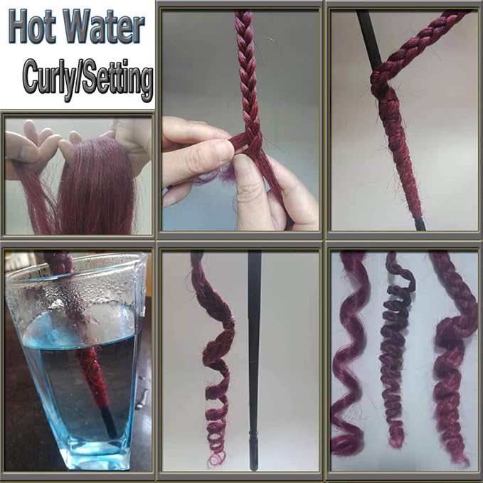 Dorsanee Ombre Blue Braiding Hair Pre Stretched 20 Inch 6 Packs Braiding Hair Extensions for Crochet Box Braids Twists Locs Hair Itch Free Soft Yaki Texture Hot Water Setting (20inch,#1B/Blue)