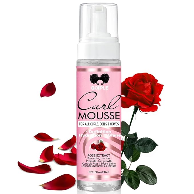 Curl Styling Mousse for Women Definition Curl Control Mousse Enhancing Styling Hair Foam, Smoothing Shapes Hydration Shine Curly Hair Products for Curly, Coils & Wavy Hairs (8 FL OZ)