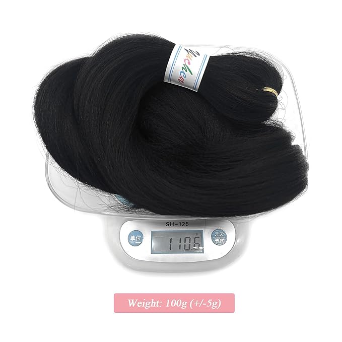 32 Inch 1b Black Pre Stretched Braiding Hair Long Braids Weave Pre Braided Hair for Crochet Braiding Synthetic Knotless Hypoallergenic Yaki Jumbo Box Braids Extensions