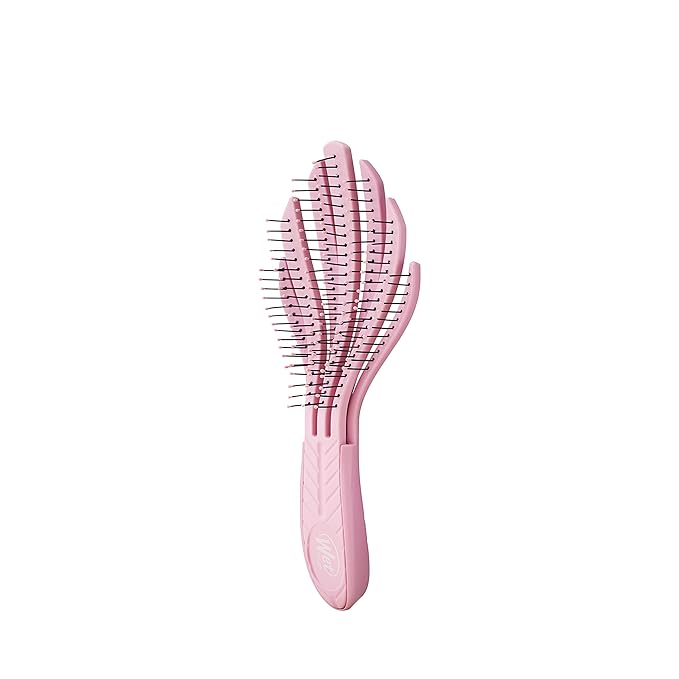 Wet Brush Go Green Curl Detangler Hair Brush, Pale Pink, Ultra-Soft IntelliFlex Detangling Bristles Glide Through Tangles with Ease, Great For Curls, No Split Ends & Pain-Free for Wet or Dry Hair