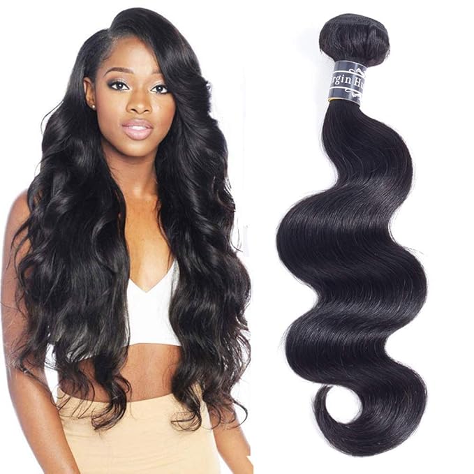 Amella Hair 8A Brazilian Virgin Hair Body Wave 1 Bundle 100% Unprocessed Brazilian Body Wave Remy Human Hair Extensions(16inch)