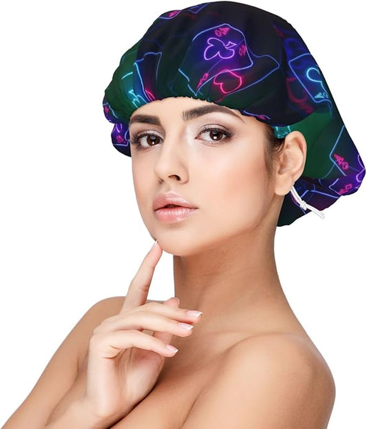 Silk Hair Bonnet for Sleeping, Double Layer Hair Bonnet for Curly Natural Frizz