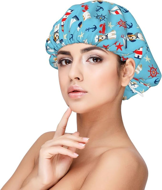 Satin Silk Bonnet for Sleeping Women Double Layer Sleep Hair Bonnets Caps for Curly Braid Hair