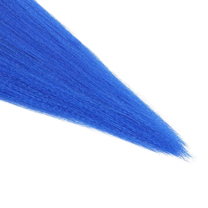 Dorsanee Ombre Blue Braiding Hair Pre Stretched 20 Inch 6 Packs Braiding Hair Extensions for Crochet Box Braids Twists Locs Hair Itch Free Soft Yaki Texture Hot Water Setting (20inch,#1B/Blue)
