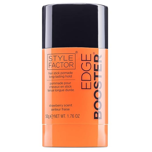 Style Factor EDGE BOOSTER Hair Wax Stick Pomade with Beeswax | Strong Hold Slick Stick for Flyaways, Edges & Baby Hair for Sleek Buns & Ponytails | Stocking Stuffers for Women Girls Teen | Strawberry