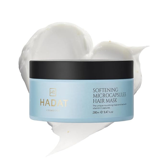 HADAT Softening Microcapsule Express Hair Mask – Professional Smoothing Hair Treatment – Salon Lamination – Deep Repair – Anti-Frizz – Moisturizing – Curly Frizzy Damaged Hair, 9.47 Fl Oz