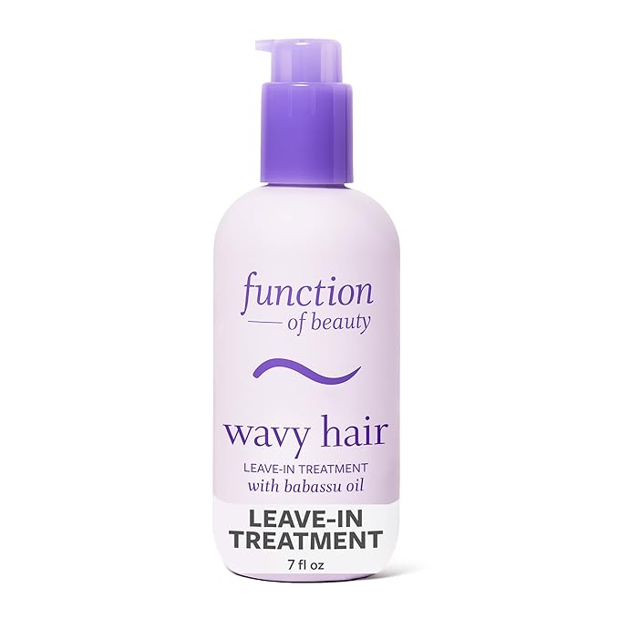 Function of Beauty Wavy Leave In Hair Conditioner - Sulfate-Free Leave In Conditioner Treatment for Natural Wavy Texture - Lightweight, Anti-Frizz, Strengthening & Hydrating - Hair Care Products