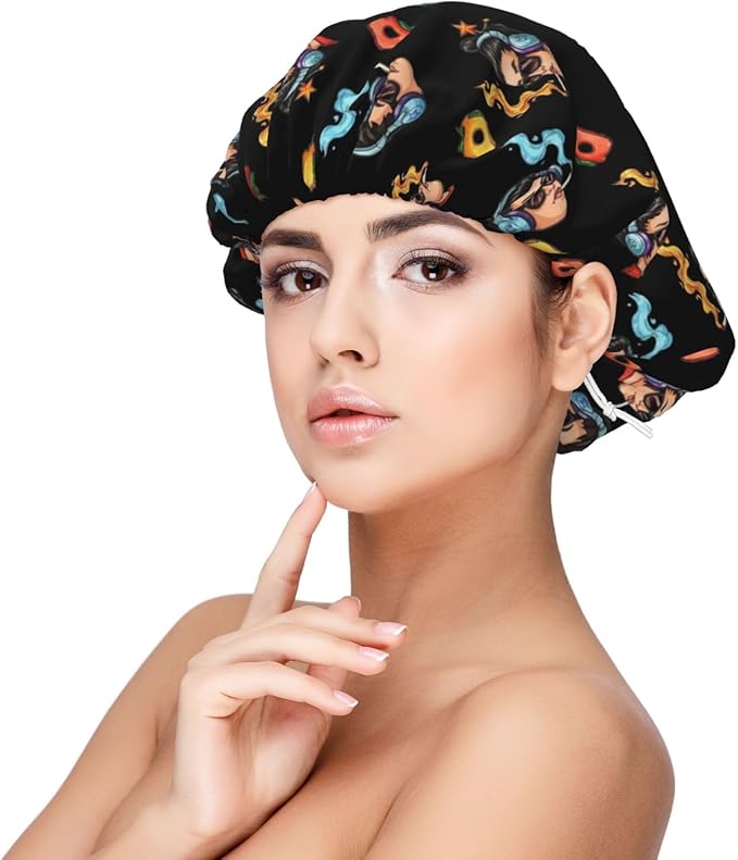 Silk Bonnet for Sleeping, Satin Hair Bonnets, Soft Elastic Band Silk Sleep Cap, Hair Wrap for Women