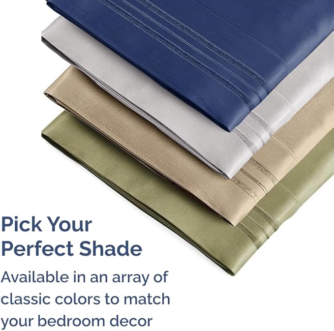 King Pillow Cases Set of 4 - Ultra Soft Hotel Quality Pillowcase Covers - Comfy, Cozy & Wrinkle Free - Shrink, Stain & Fade Resistant - Machine Washable Pillow Protectors - 4 Piece Set - French Grey