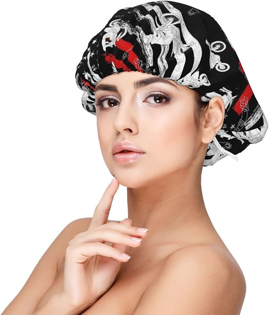 Silk Hair Bonnet for Sleeping, Double Layer Hair Bonnet for Curly Natural Frizz