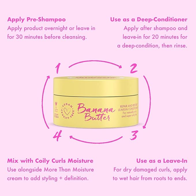 Umberto Giannini Curl Jelly Scrunching Jelly, Vegan & Cruelty Free Frizz Solution Gel for Curly or Wavy Hair, 200 ml (Gel & Banana Butter Leave-In Conditioner)