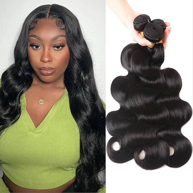 12A Human Hair Bundles Body Wave 100% Unprocessed Brazilian Virgin Hair 3 Bundles Human Hair Extensions Quick Weave Human Hair (20 20 20 Inch)