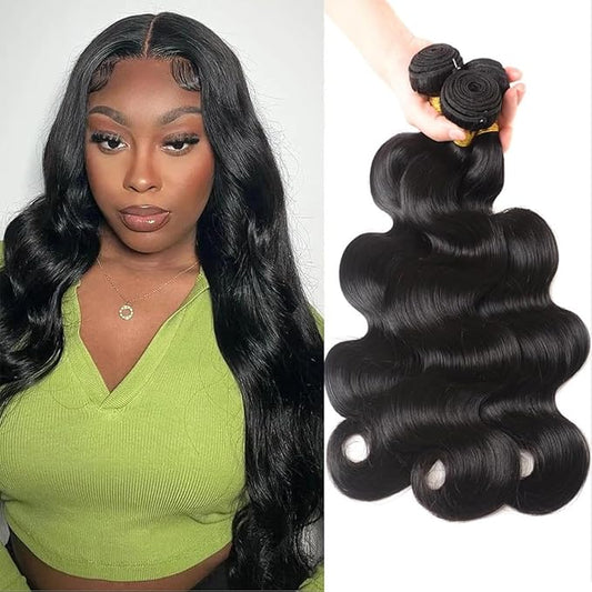 12A Human Hair Bundles Body Wave 100% Unprocessed Brazilian Virgin Hair 3 Bundles Human Hair Extensions Quick Weave Human Hair (20 20 20 Inch)