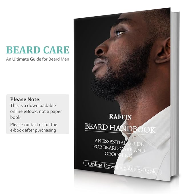 RAFFIN Beard Growth Kit, Upgraded Beard Growth Oil (2Oz) w/Maximum Thickening Biotin & Castor Oil for Spot/Patchy Beard, Achieve Fuller, Thicker & Healthier Beards, Gifts for Him Boyfriend Husband Dad