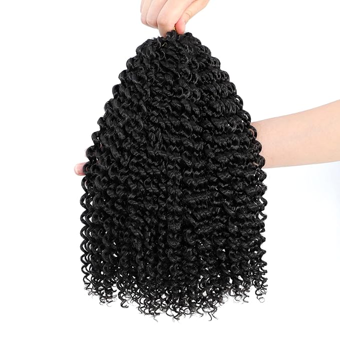 Dansama 6 Packs Passion Twist Hair Water Wave Braiding Hair for Butterfly Style Crochet Braids Bohemian Hair Extensions (12inch, #2, Economy Pack)