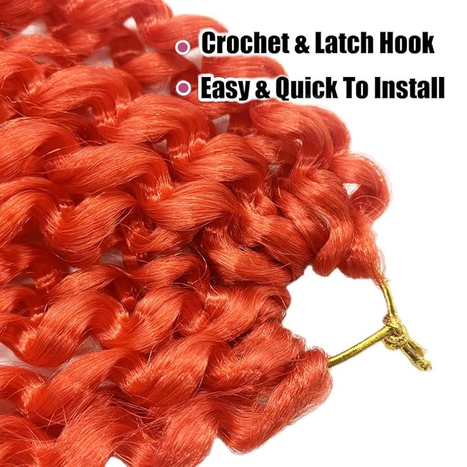 Red Passion Twist Hair, 30 Inch 7 Packs Water Wave Crochet Hair,Wrap Braiding Hair For Passion Twist Crochet Hair/Butterfly Locs/Spring Twist Crochet Braids Boho Hair Extension (30in,Red#)