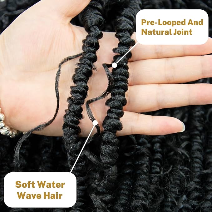 8 Pack Passion Twist Crochet Hair 14 inch Pretwisted Passion Twist Hair with Curly ends, Pre-looped Braided Crochet Boho Short Passion Twist Braided Hair for Women and Girls