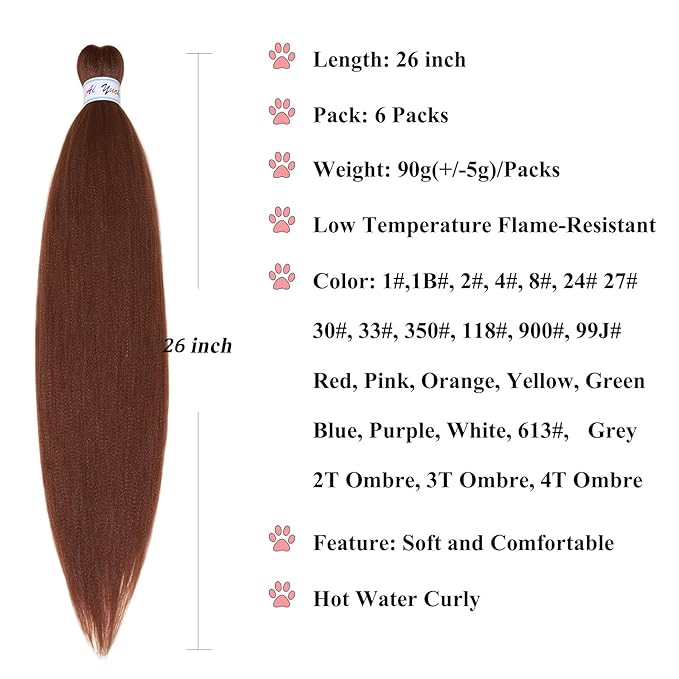 Pre Stretched Braiding Hair Light Brown Color 30 Braiding Hair Extensions for Box Braids Crochet Hair Knotless Kids Micro Jumbo Crochet Braiding Hair 26 inch 3 pack